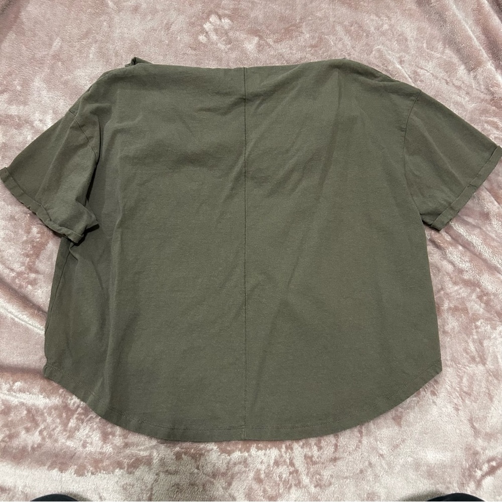 nuuds mocha off the shoulder Short Sleeve Tee - Picture 2 of 4